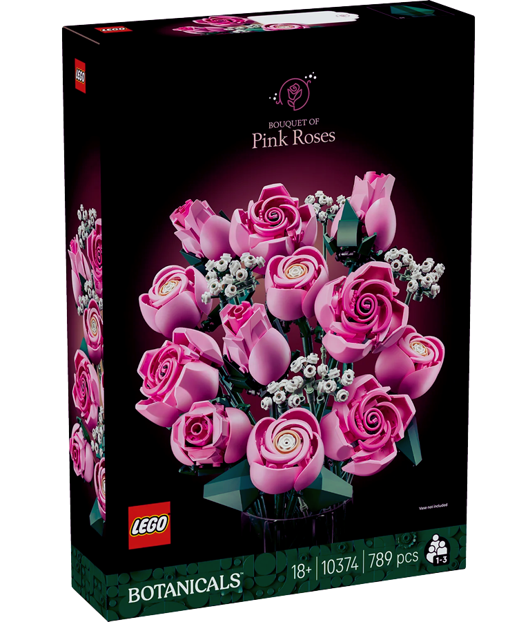 LEGO 10374 Bouquet of Pink Roses set from the Botanical Collection
