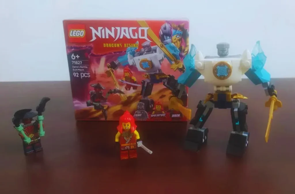 LEGO Zane’s Battle Suit Mech 71827 with cockpit and icy weapons