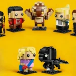 1. Image of LEGO Harry Potter BrickHeadz The Goblet of Fire set 40791 including Harry Potter, Cedric Diggory, Viktor Krum, Fleur Delacour, and Hungarian Horntail dragon